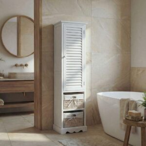 wohnli-moebel-suche-800000508772-1 BADEZIMMERKOMMODE Weiß Holz MCW Möbel > Schränke > Badezimmerschränke Weiß