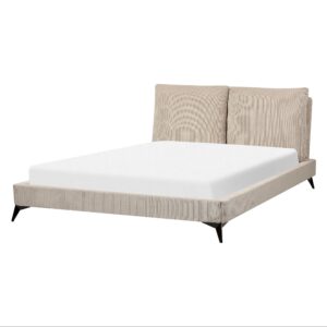 wohnli-moebel-suche-800000508915-1 POLSTERBETT 160/200cm Taupe Melle Textil Beliani Möbel > Betten > Polsterbetten Taupe