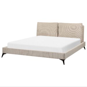 wohnli-moebel-suche-800000508922-1 POLSTERBETT 180/200cm Taupe Melle Textil Beliani Möbel > Betten > Polsterbetten Taupe
