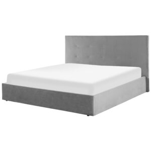 wohnli-moebel-suche-800000508948-1 POLSTERBETT 180/200cm Hellgrau Lorient Textil Beliani Möbel > Betten > Polsterbetten Grau