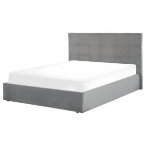 wohnli-moebel-suche-800000508950-1 POLSTERBETT 160/200cm Hellgrau Lorient Textil Beliani Möbel > Betten > Polsterbetten Grau