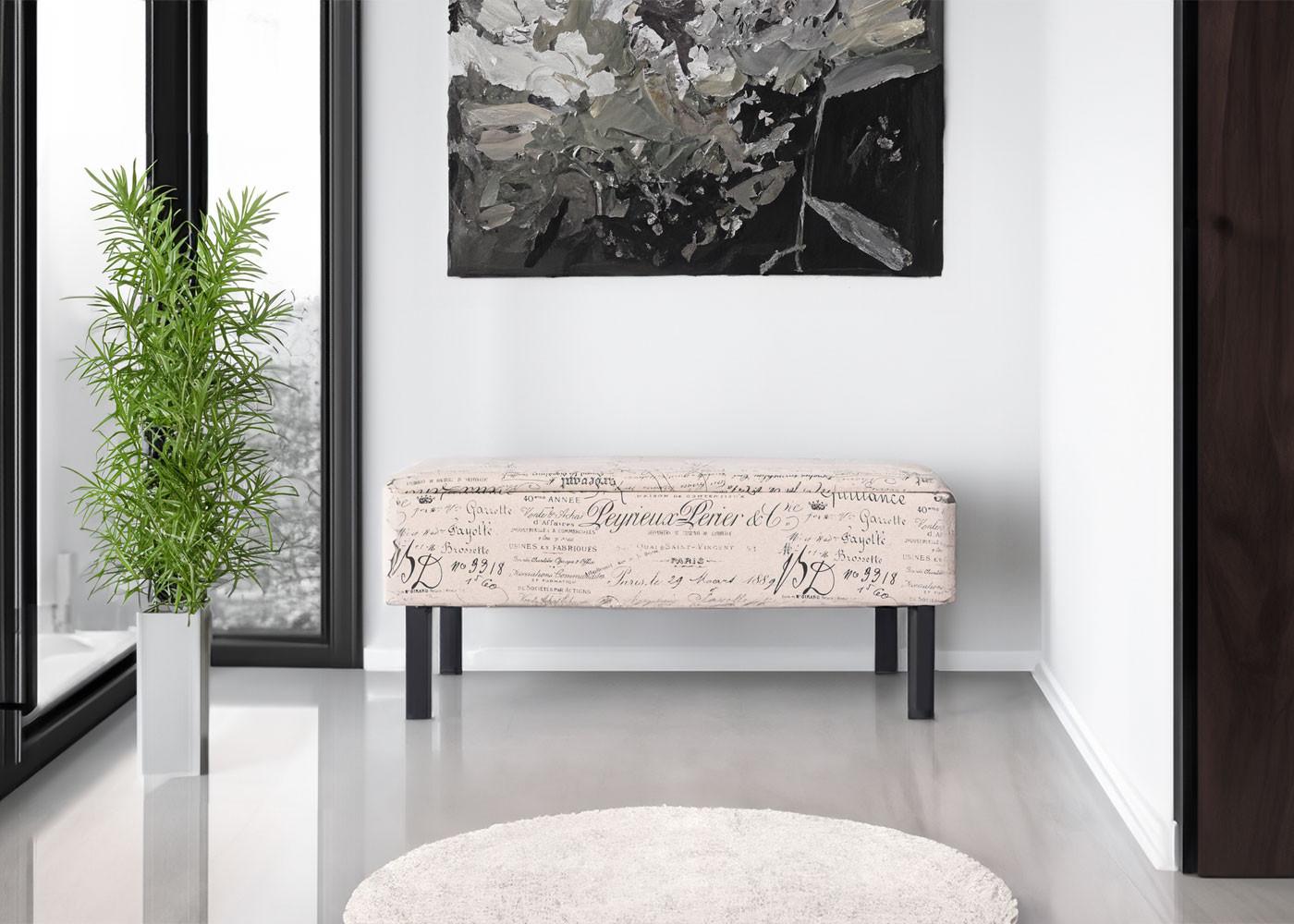 SITZBANK RENENS CREME Cremeweiß Textil MCW Möbel > Bänke > Sitzbänke Weiß