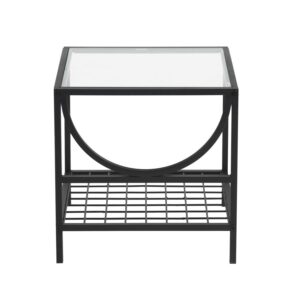 wohnli-moebel-suche-800000509286-1 BEISTELLTISCH 45/45/45cm quadratisch Glas Schwarz Glas, Metall Urban Meuble Möbel > Tische > Beistelltische Schwarz