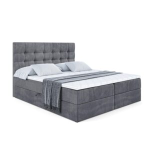 Wohnli Möbelsuche - BOXBETT mit H4-Matratze und Lattenrost - BERO - 140x200 Dunkelgrau