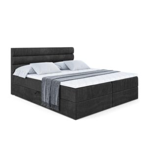 wohnli-moebel-suche-800000509705 Wohnli Möbelsuche - BOXBETT mit Matratze H3 und Lattenrost - CELESTIA - 200x200 cm Schwarz