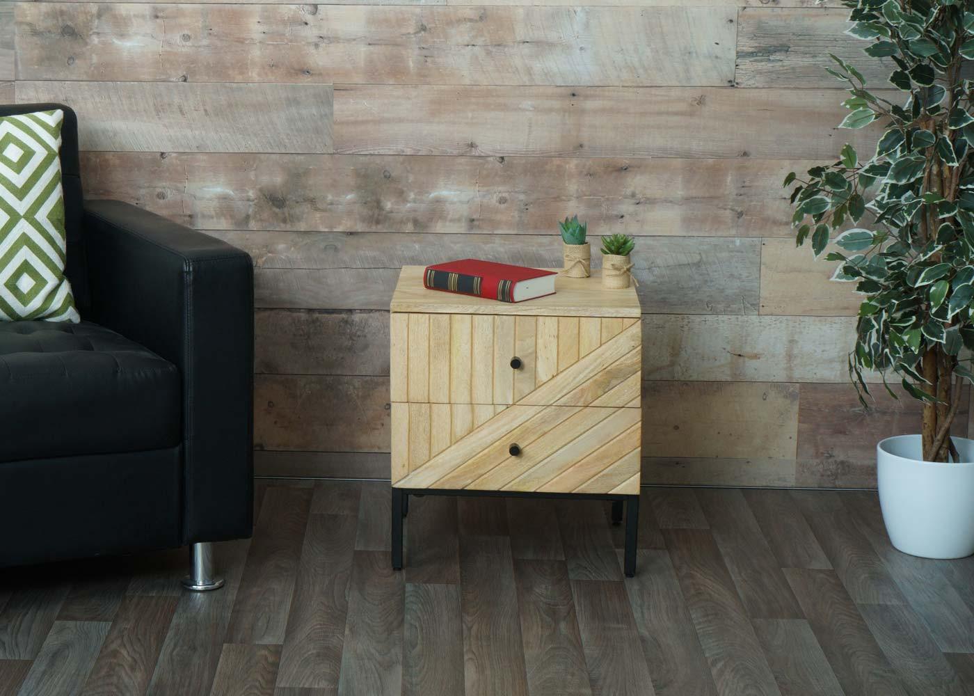 wohnli-moebel-suche-800000510620-1 NACHTTISCH Beige Holz MCW Möbel > Kommoden & Schubladenschränke > Nachttische Beige