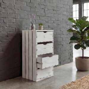 KOMMODE Weiß Holz MCW Möbel > Kommoden & Schubladenschränke > Kommoden Weiß