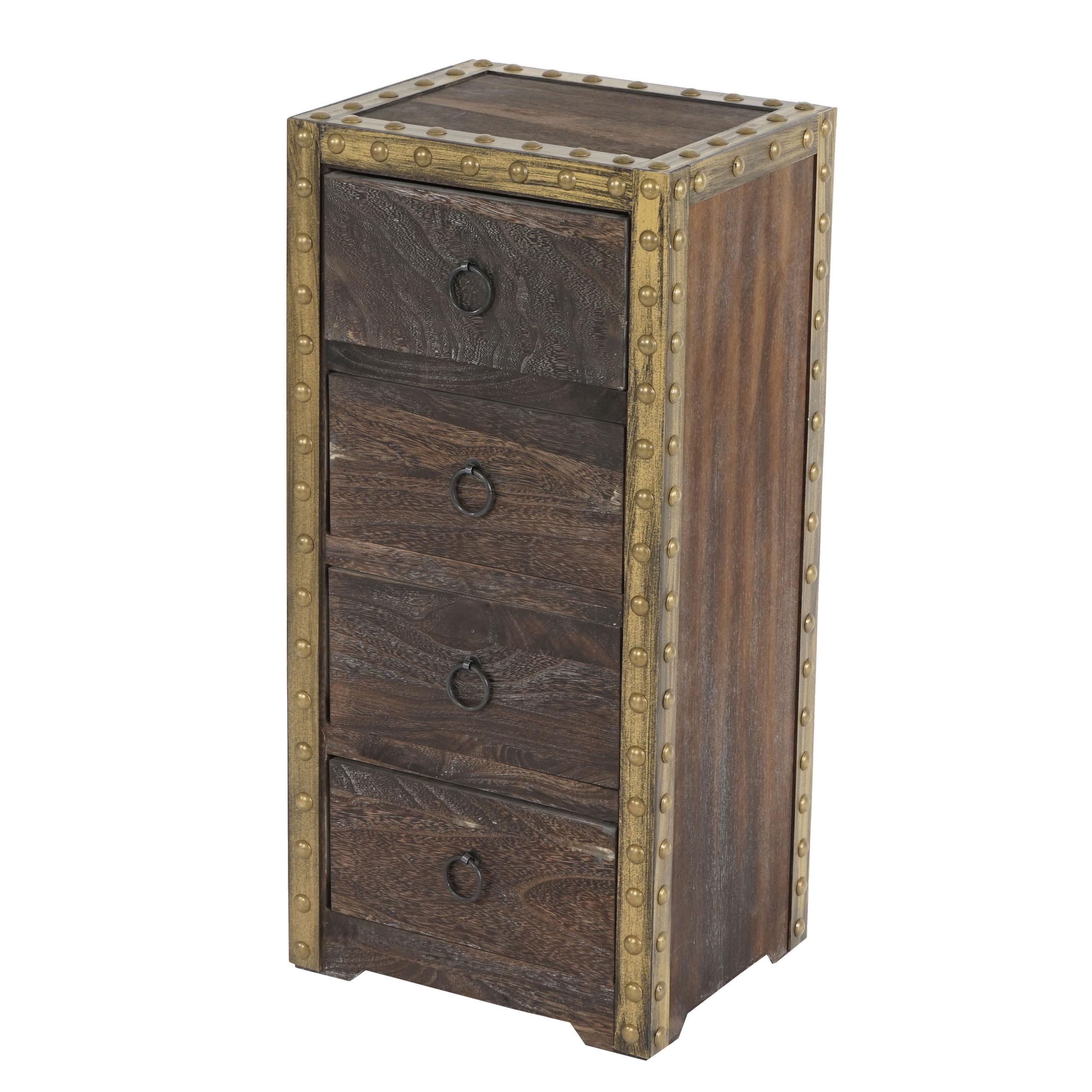 wohnli-moebel-suche-800000510650 Wohnli Möbelsuche - KOMMODE 4 SCHUBLADEN SHABBY-LOOK Braun