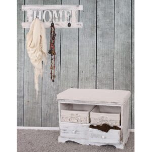 wohnli-moebel-suche-800000510693-1 GARDEROBE MIT SITZBANK SHABBY White 2er-Set Holz MCW Garderoben Weiß