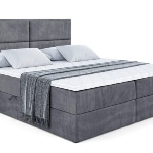 wohnli-moebel-suche-800000512799 Wohnli Möbelsuche - BOXBETT mit Matratze H4 und Lattenrost - AURA - 180x200 - H4 - Dunkelgrau