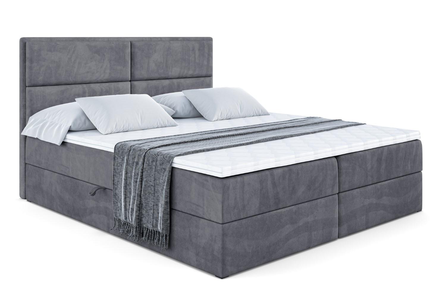 wohnli-moebel-suche-800000512799 Wohnli Möbelsuche - BOXBETT mit Matratze H4 und Lattenrost - AURA - 180x200 - H4 - Dunkelgrau