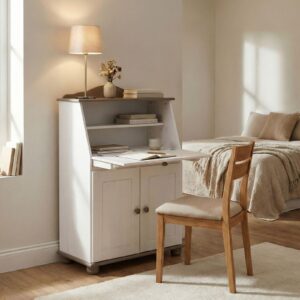 SEKRETÄR DAVID taupe/weiß Holz IDIMEX Möbel > Tische Taupe