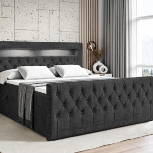DELETED Holzwerkstoff ALTDECOR Möbel > Betten > Boxspringbetten Schwarz
