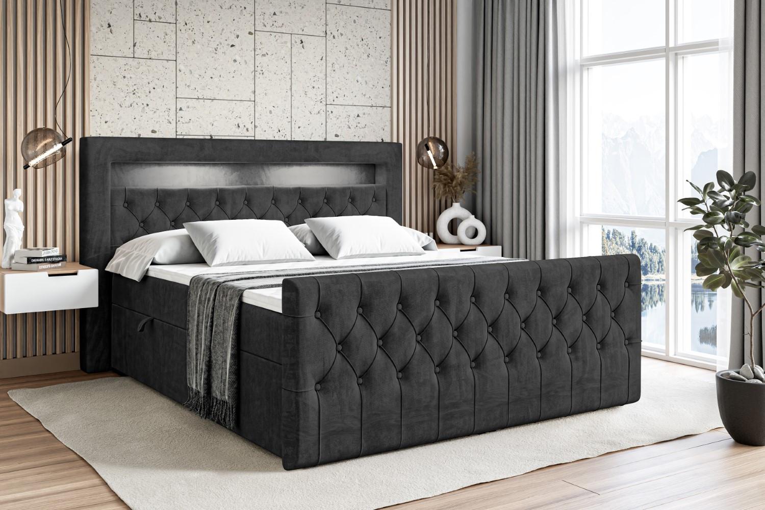 DELETED Holzwerkstoff ALTDECOR Möbel > Betten > Boxspringbetten Schwarz