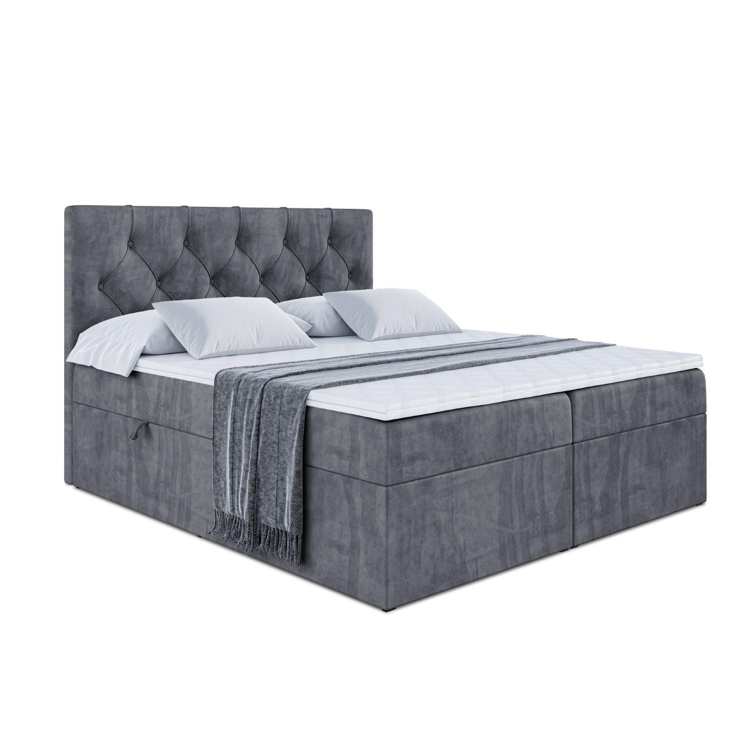 wohnli-moebel-suche-800000516296 Wohnli Möbelsuche - BOXBETT mit Matratze H3 und Lattenrost - MIRAGE - 140x200 Dunkelgrau