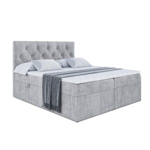 Wohnli Möbelsuche - BOXBETT mit Matratze H3 und Lattenrost - MIRAGE - 140x200 Hellgrau
