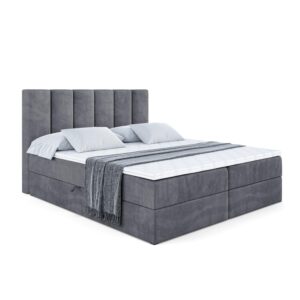 wohnli-moebel-suche-800000516813 Wohnli Möbelsuche - BOXBETT mit Matratze H4 und Lattenrost - BOXI1 - 200x200 cm - H4 - Dunkelgrau