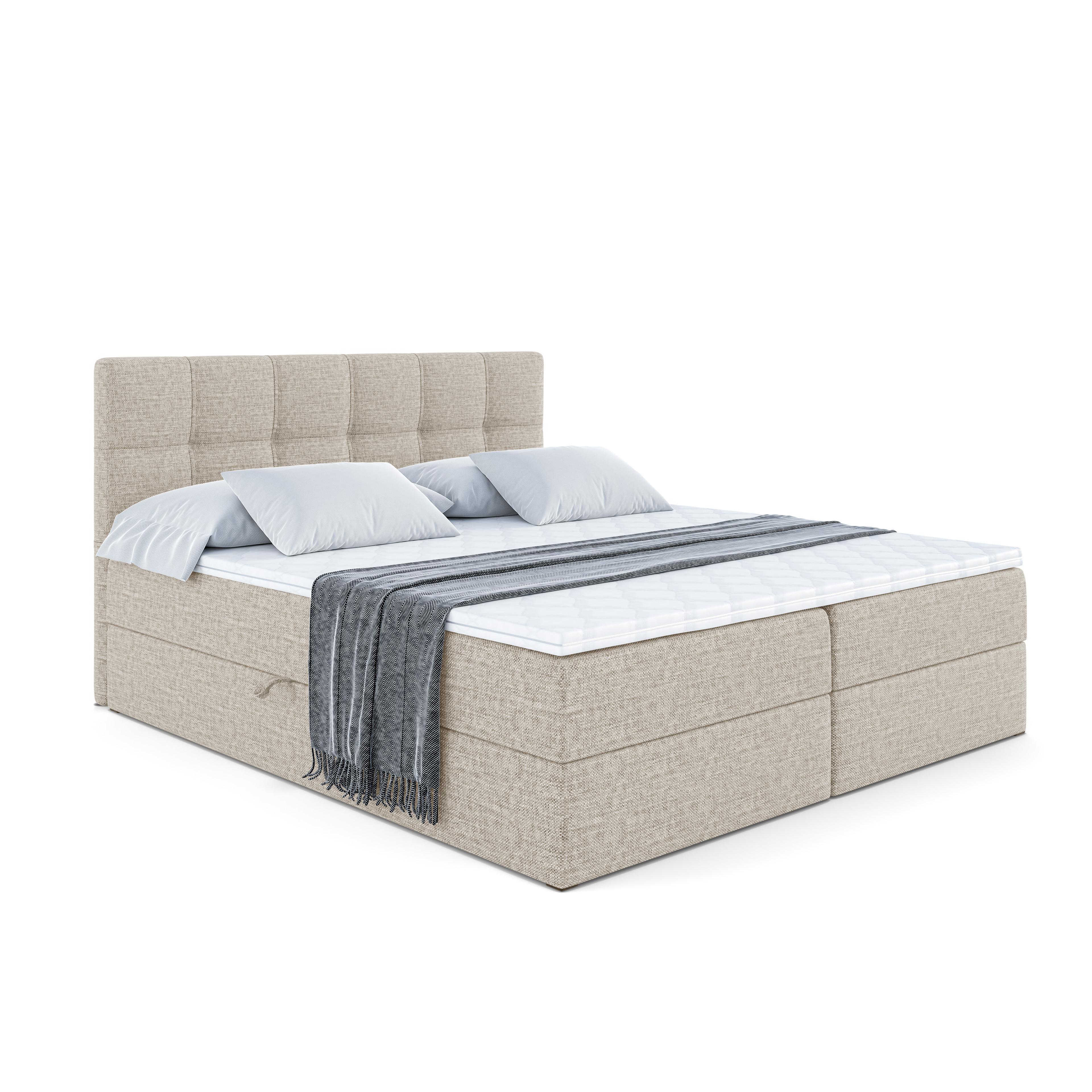 wohnli-moebel-suche-800000516888 Wohnli Möbelsuche - BOXBETT mit Matratze H3 und Lattenrost - MARCE - 140x200 Beige