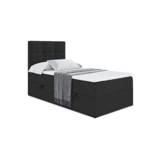 wohnli-moebel-suche-800000517048 Wohnli Möbelsuche - BOXBETT mit Matratze H3 und Lattenrost - MARCE - 90x200 - Links Schwarz