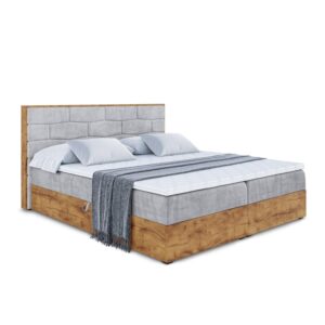 Wohnli Möbelsuche - BOXBETT mit Matratze H4 und Lattenrost - LOLLI8 - 180x200 - Hellgrau