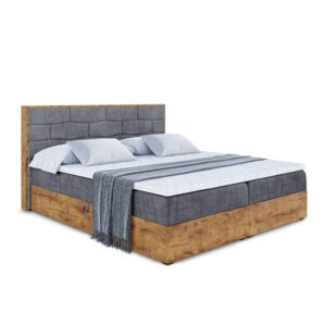 Wohnli Möbelsuche - BOXBETT mit Matratze H4 und Lattenrost - LOLLI8 - 140x200 - Dunkelgrau