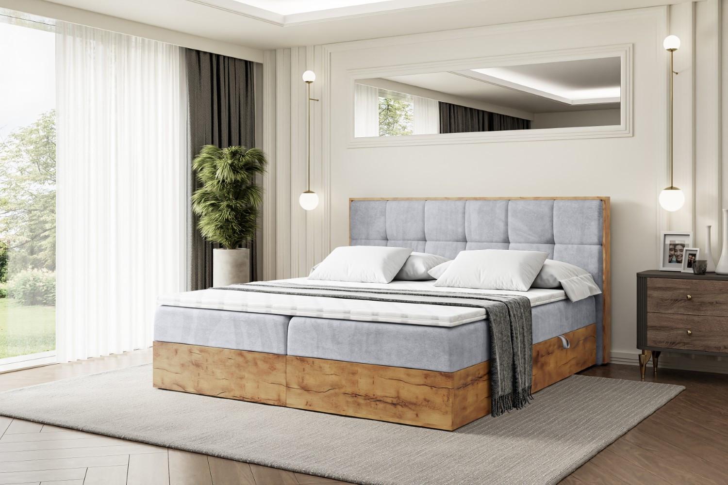 wohnli-moebel-suche-800000517719-1 BOXBETT mit Matratze H4 und Lattenrost - LOLLI7 - 140x200 - Dunkelgrau Holzwerkstoff ALTDECOR Möbel > Betten > Boxspringbetten Grau