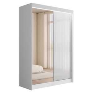wohnli-moebel-suche-800000517866 Wohnli Möbelsuche - KLEIDERSCHRANK VESLI mit LED - 150 cm - Weiß