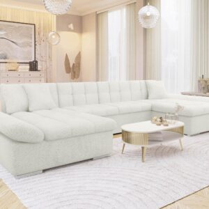 wohnli-moebel-suche-800000518441-1 WOHNLANDSCHAFTEN Alia Premium Textil MIRJAN24 Möbel > Sofas & Couches > Wohnlandschaften > Wohnlandschaften U-Form Weiß