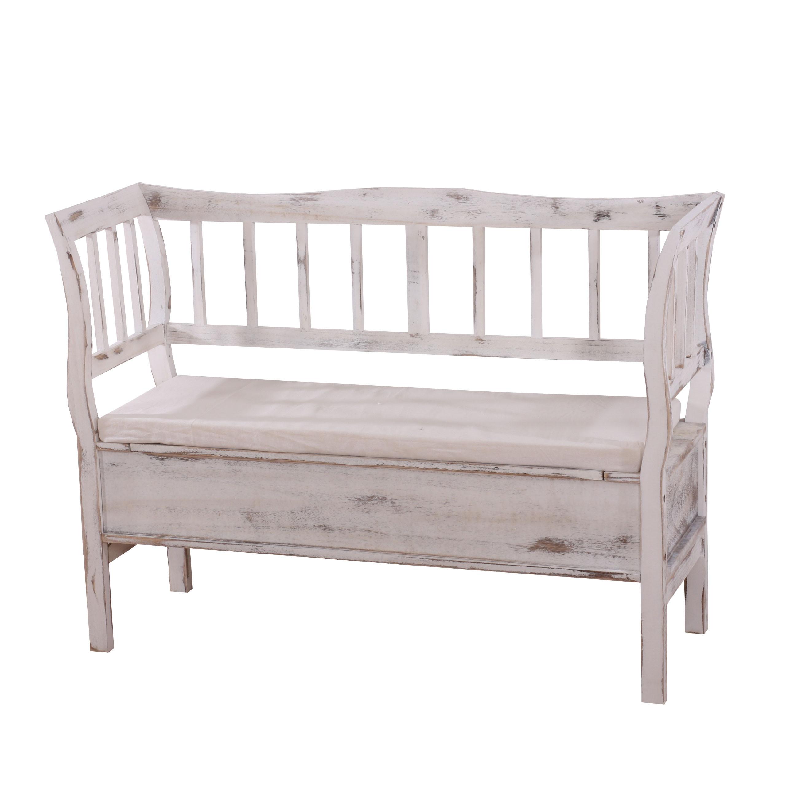 Wohnli Möbelsuche - SITZBANK STAUFACH SHABBY-LOOK Cremeweiß