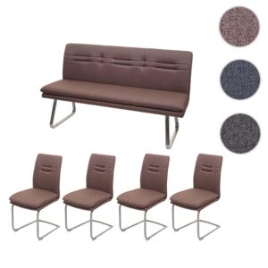 ESSZIMMER-SET Braun 5er-Set Textil MCW Möbel > Bänke > Eckbänke Braun