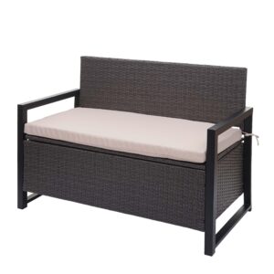 wohnli-moebel-suche-800000523206 Wohnli Möbelsuche - POLY-RATTAN 2ER SITZBANK Grau