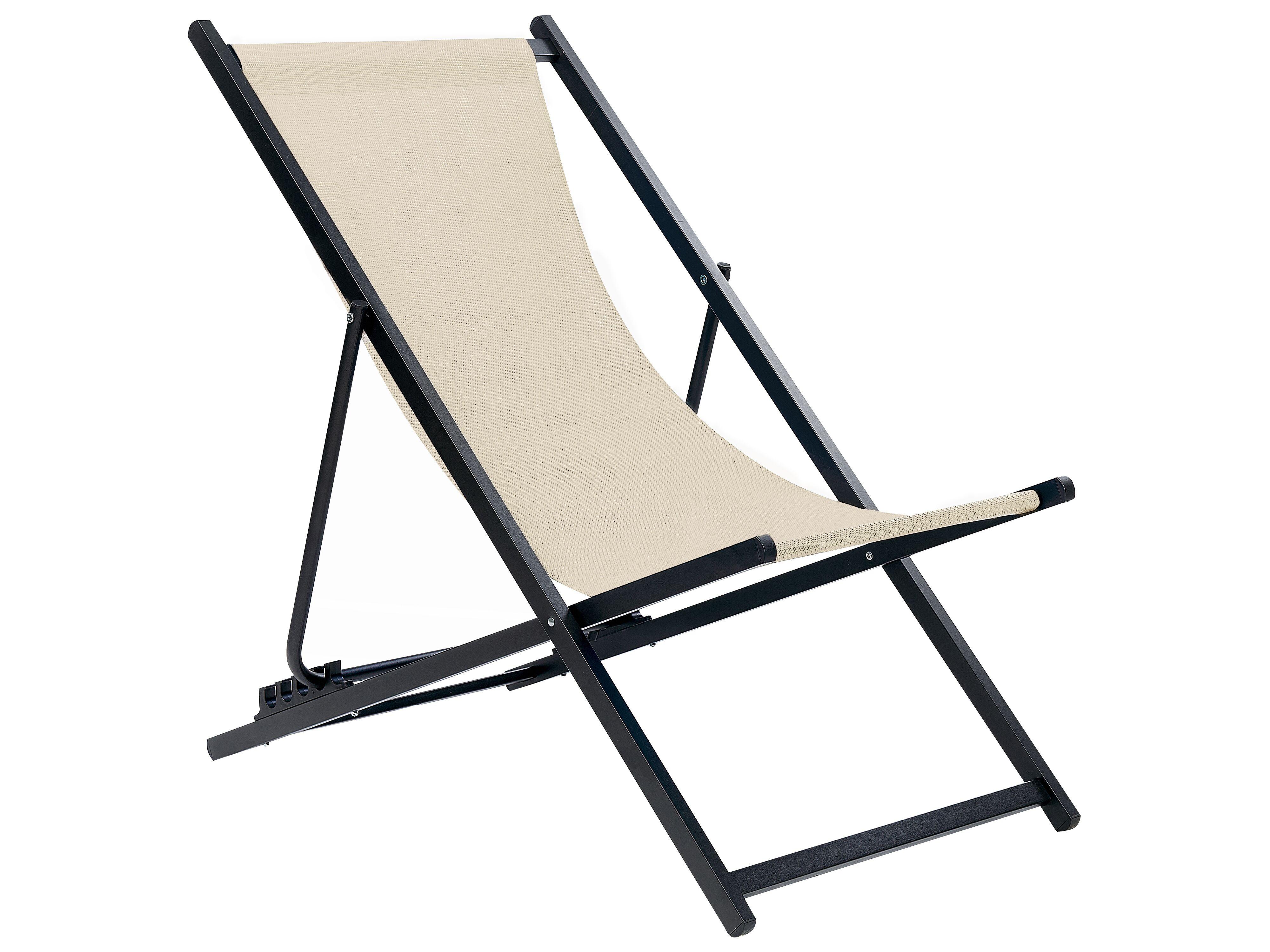 Wohnli Möbelsuche - GARTENLIEGE schwarz/beige Locri II