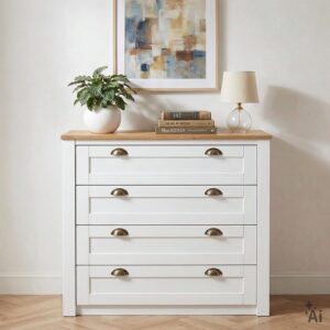 wohnli-moebel-suche-800000524484-1 KOMMODE BOLTON weiß/braun Holz IDIMEX Möbel > Kommoden & Schubladenschränke > Kommoden Weiß