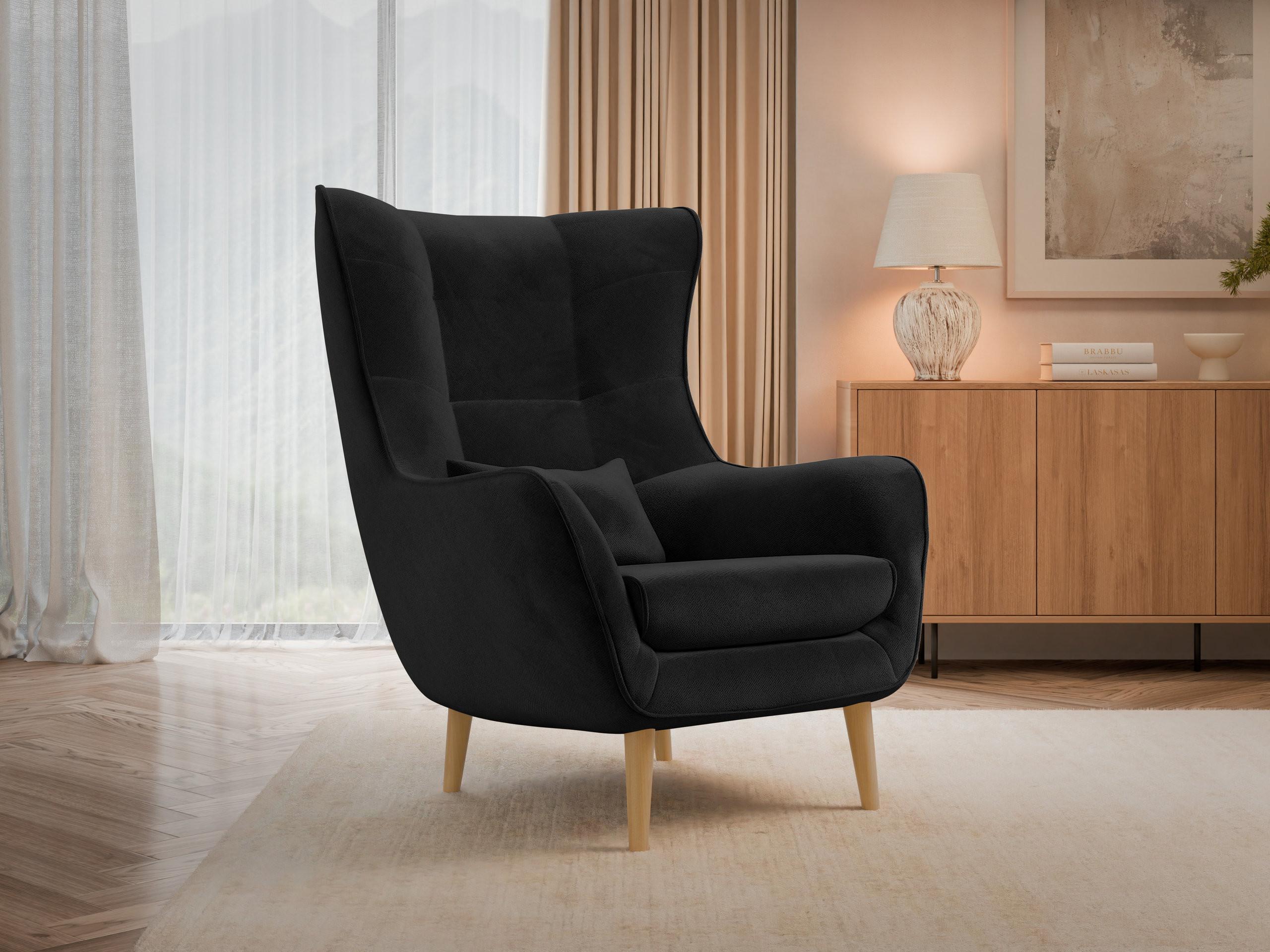 SESSEL Estjano Textil MIRJAN24 Möbel > Sessel > Polstersessel Schwarz