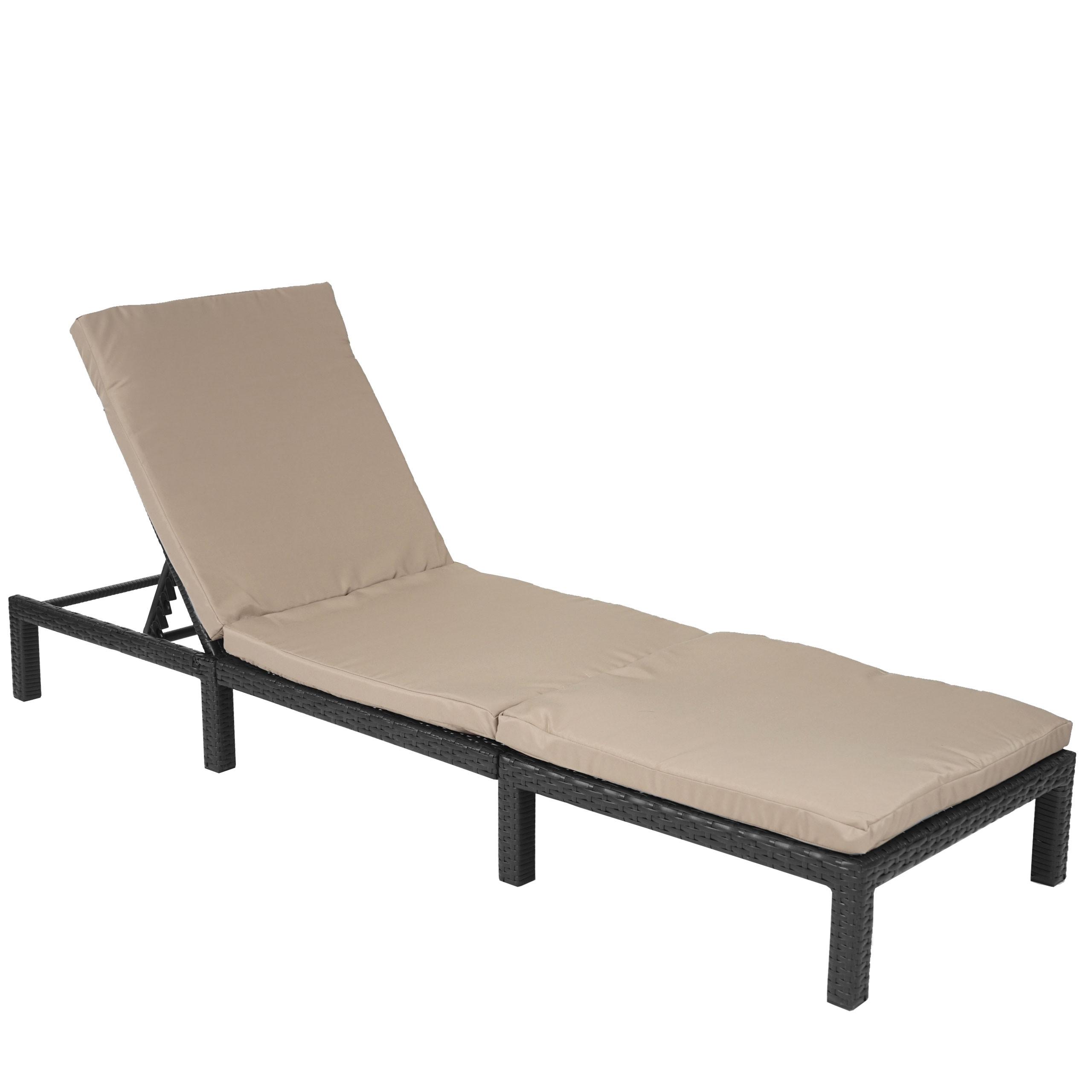 Wohnli Möbelsuche - POLY-RATTAN SONNENLIEGE BASIC Anthrazit