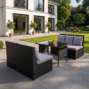 wohnli-moebel-suche-800000526846-1 GARNITUR Schwarz Kunststoff MCW Garten & Outdoor > Gartenmöbel > Gartenmöbel-Sets Schwarz