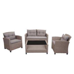 wohnli-moebel-suche-800000526861 Wohnli Möbelsuche - XXL POLY-RATTAN GARNITUR 4-TLG Braun