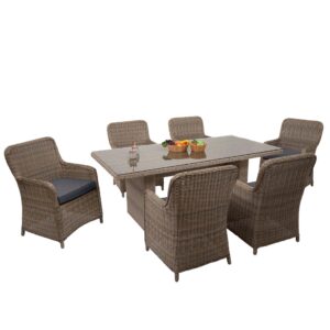 POLY-RATTAN GARNITUR Beige Kunststoff MCW Garten & Outdoor > Gartenmöbel > Gartenmöbel-Sets Beige
