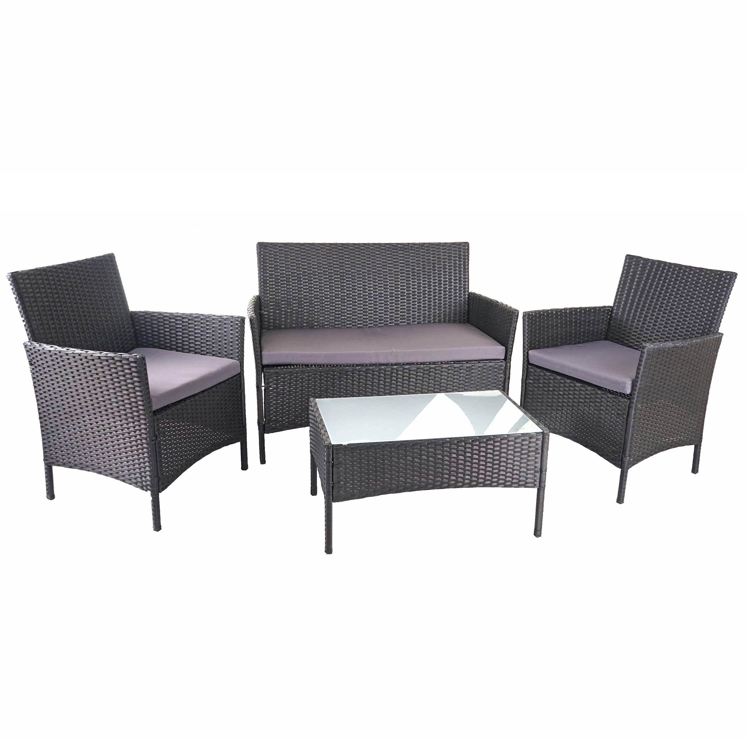 wohnli-moebel-suche-800000526900 Wohnli Möbelsuche - POLY-RATTAN GARNITUR Schwarz