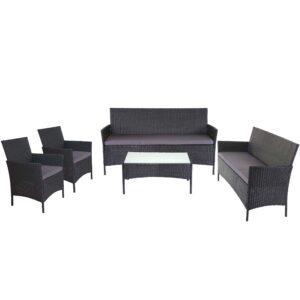 wohnli-moebel-suche-800000526911 Wohnli Möbelsuche - POLY-RATTAN GARNITUR Anthrazit