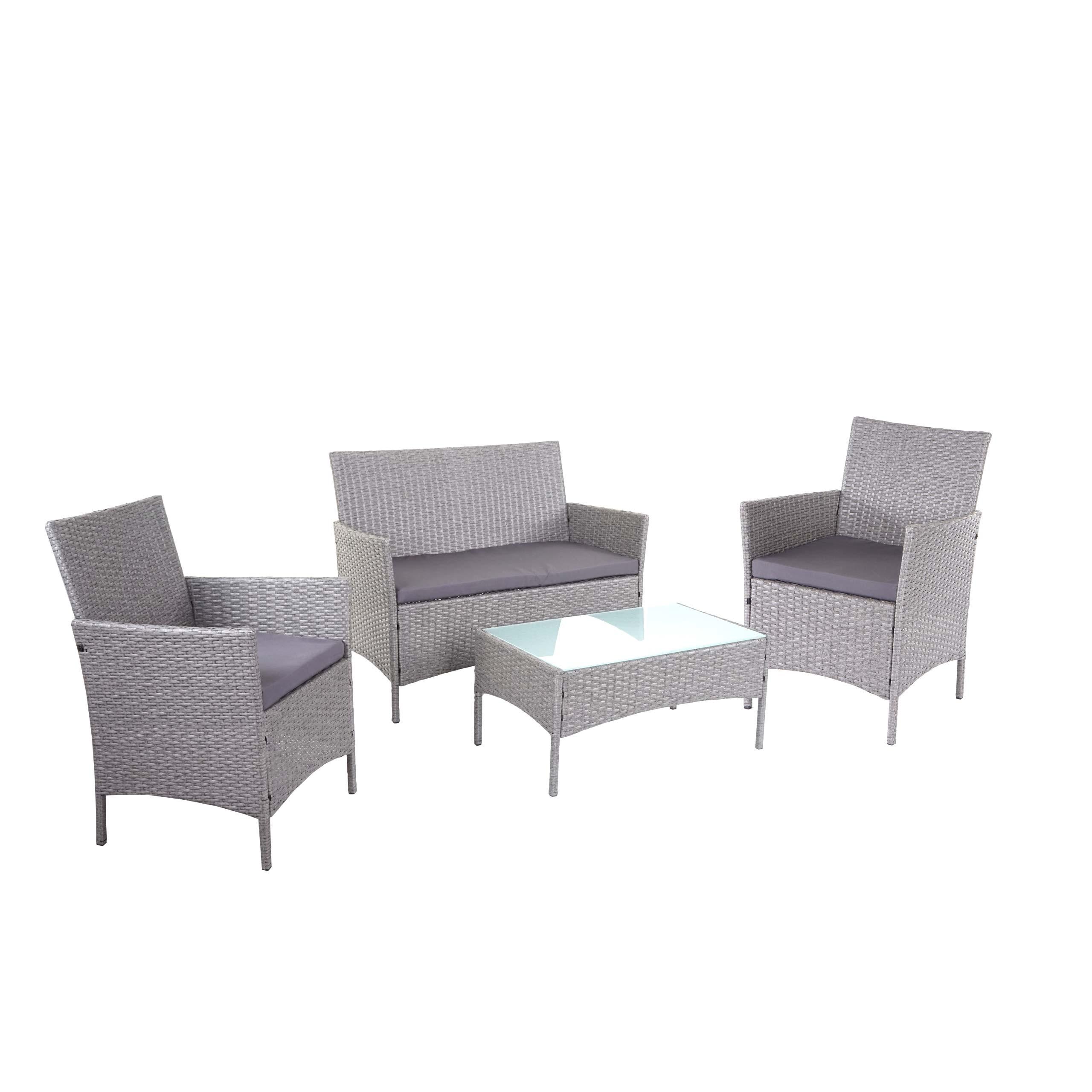 wohnli-moebel-suche-800000526915 Wohnli Möbelsuche - POLY-RATTAN GARTEN-GARNITUR Grau