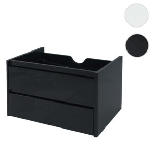 WASCHBECKENUNTERSCHRANK Schwarz Holz MCW Möbel > Schränke > Badezimmerschränke > Waschbeckenunterschränke Schwarz