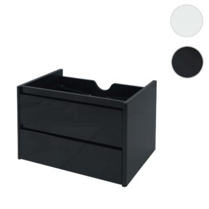 WASCHBECKENUNTERSCHRANK Schwarz Holz MCW Möbel > Schränke > Badezimmerschränke > Waschbeckenunterschränke Schwarz