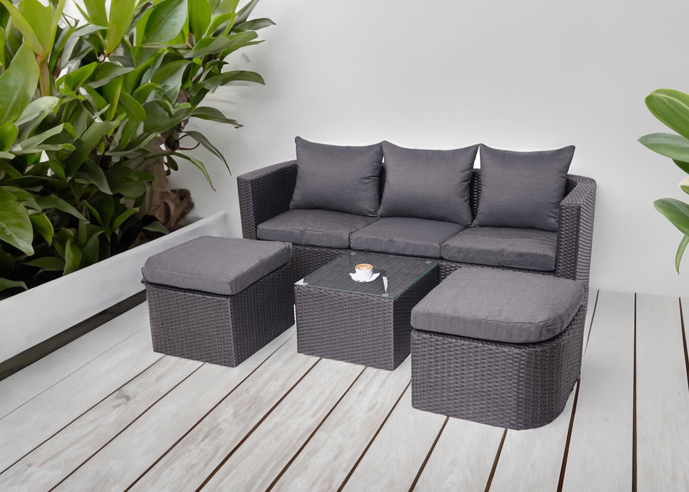 wohnli-moebel-suche-800000527054-1 LOUNGE-SET Anthrazit Holz MCW Garten & Outdoor > Gartenmöbel > Gartenmöbel-Sets Anthrazit