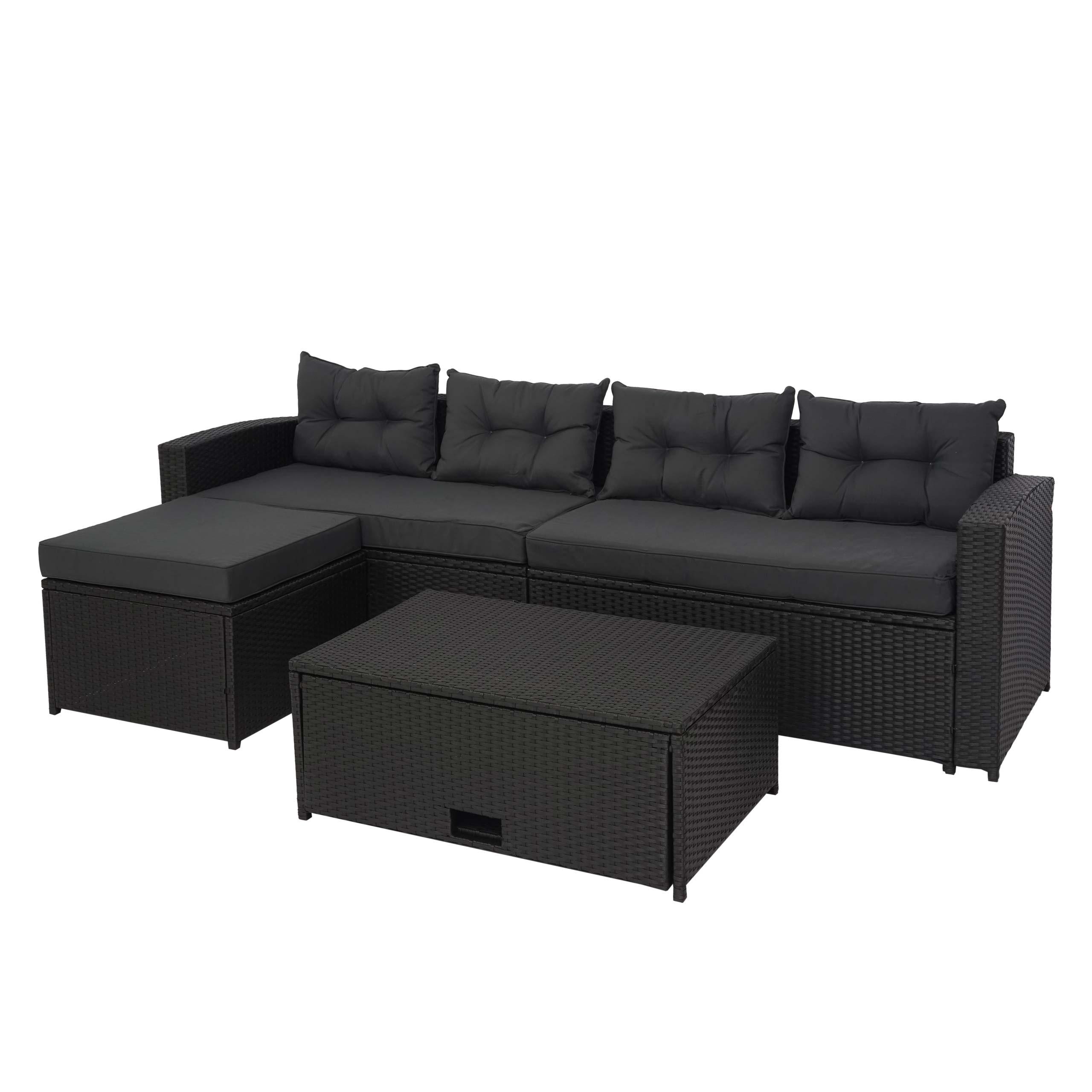 wohnli-moebel-suche-800000527099 Wohnli Möbelsuche - POLY-RATTAN GARNITUR Schwarz