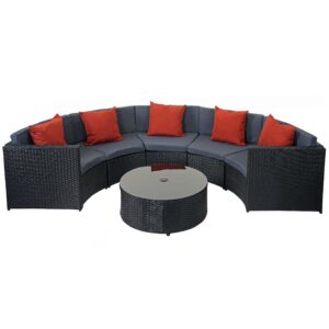 wohnli-moebel-suche-800000527105 Wohnli Möbelsuche - POLY-RATTAN GARNITUR RUND Schwarz