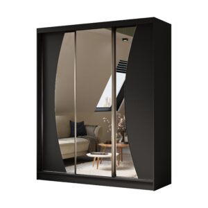 wohnli-moebel-suche-800000527191 Wohnli Möbelsuche - KLEIDERSCHRANK mit Spiegel-Schiebetüren und Aluminium-Leisten