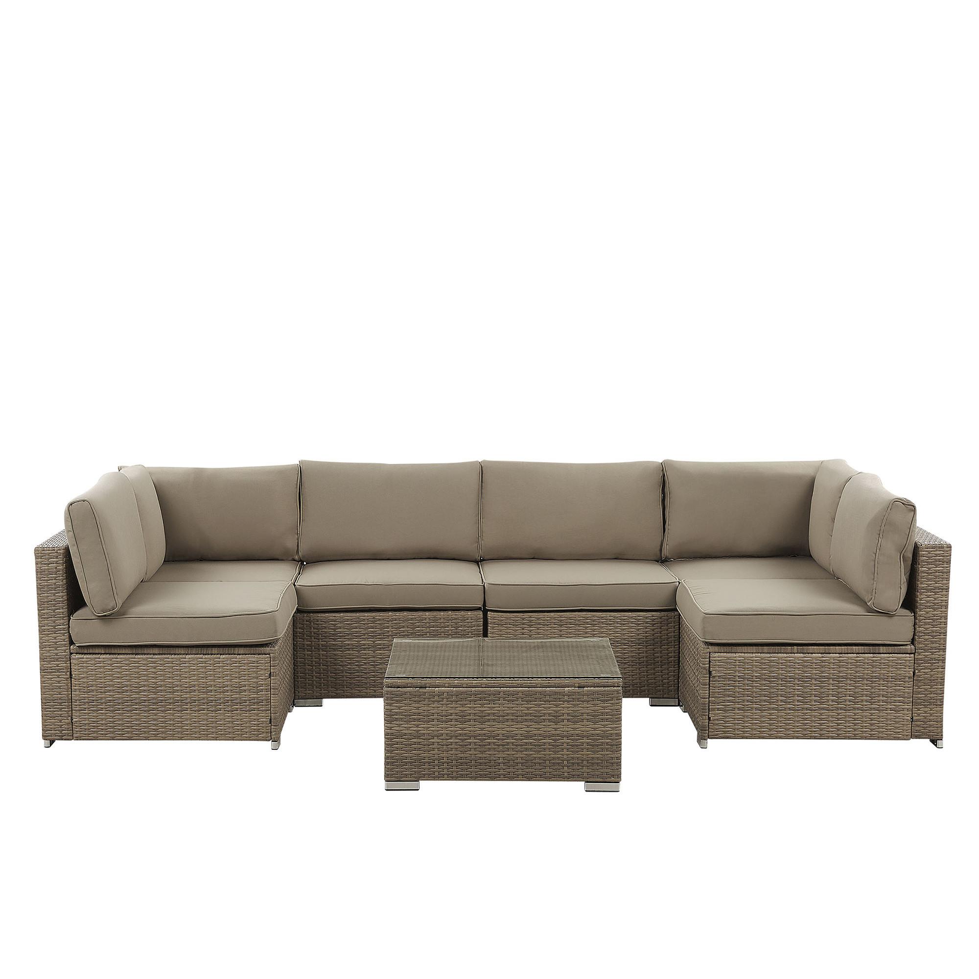 wohnli-moebel-suche-800000527527 Wohnli Möbelsuche - LOUNGE SET 6-Sitzer modular Braun Auflagen braun Belvedere
