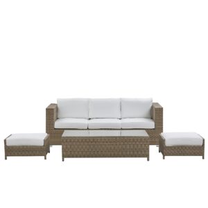 wohnli-moebel-suche-800000527528 Wohnli Möbelsuche - LOUNGE SET 5-Sitzer braun Auflagen weiß Belluno