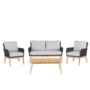 Wohnli Möbelsuche - LOUNGE-SET 4-sitzer Akazienholz Grau Merano